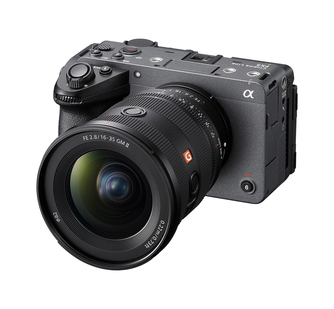 Sony FX5 cinema camera fitted with a lens.