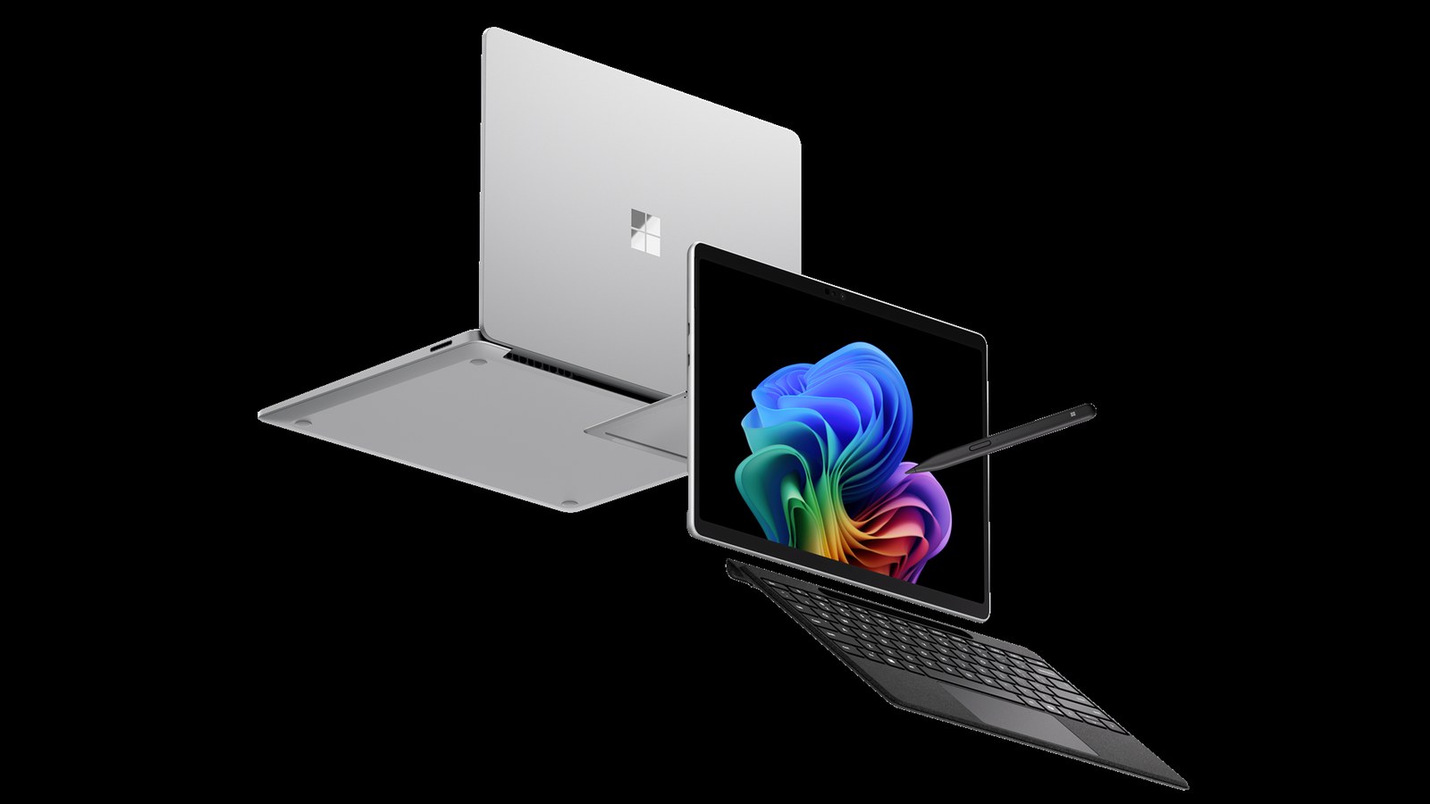 Microsoft Surface Laptop and Surface Pro devices with their accessories.