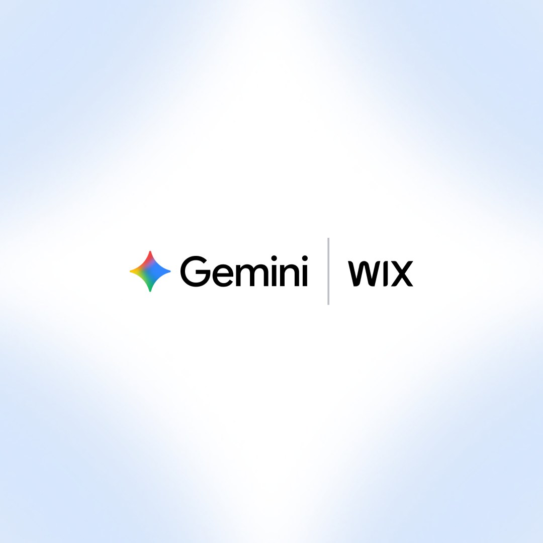 Gemini and Wix logos in their integration announcement artwork