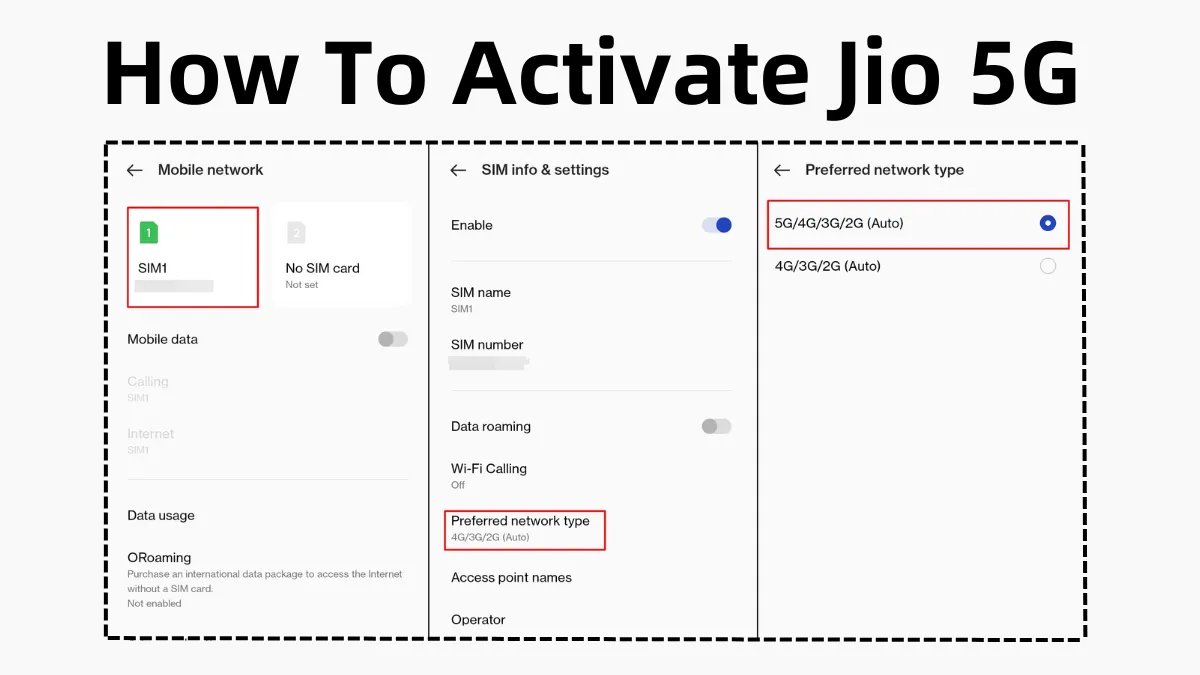How to activate Jio 5G